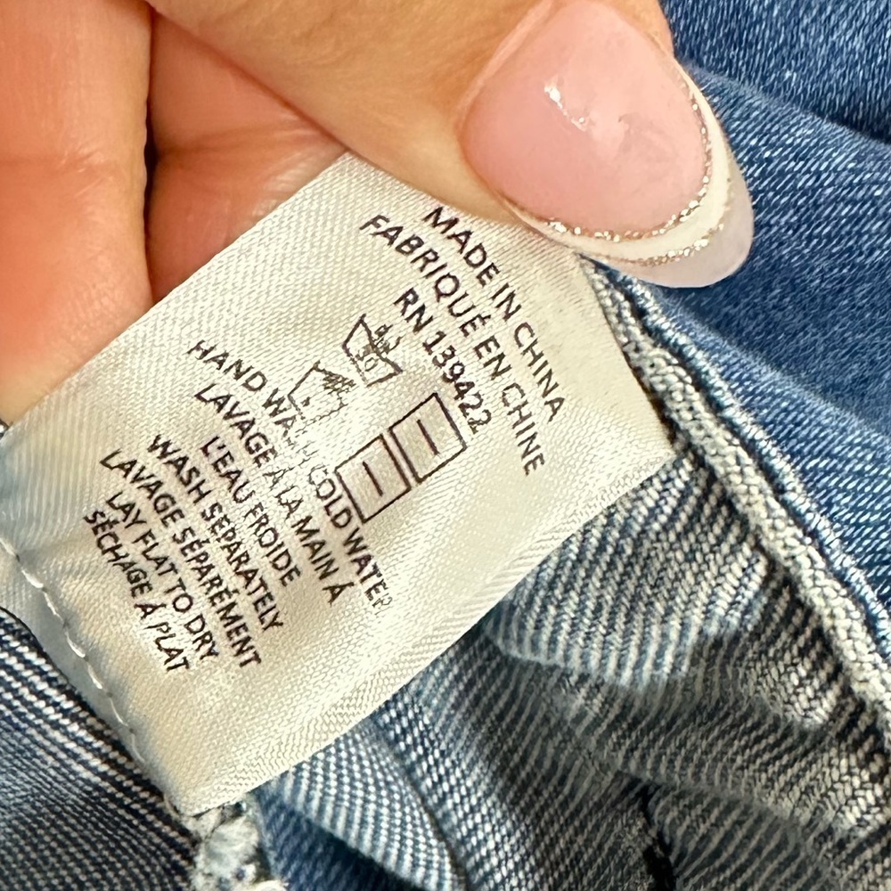 Tobi denim button down a-line mini skirt size L - Picture 5 of 6